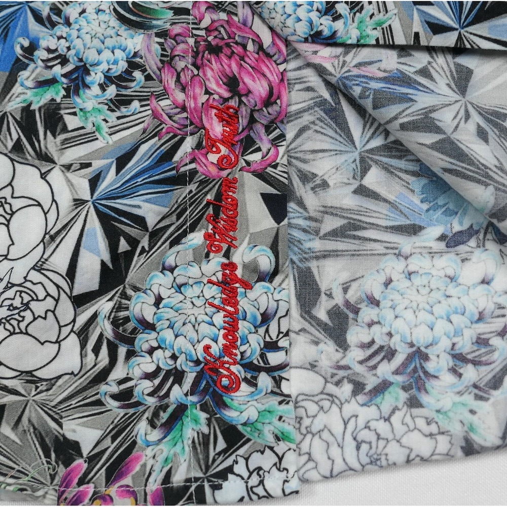 Robert Graham Mens L Crystal Prism Floral Geometric Button Down‎ S/S Shirt AOP - Picture 5 of 10
